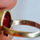 Thumbnail: 925 Solid Silver Carnelian Ring Size 9