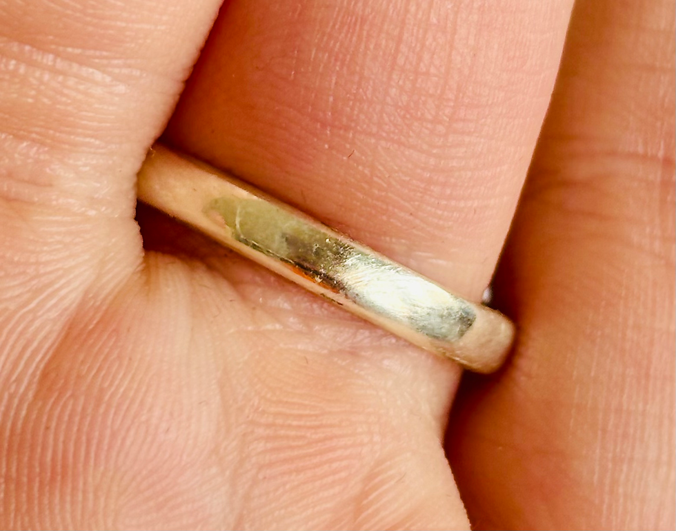 Thumbnail: 925 Solid Silver Purple Oyster Copper Turquoise Ring Size 10