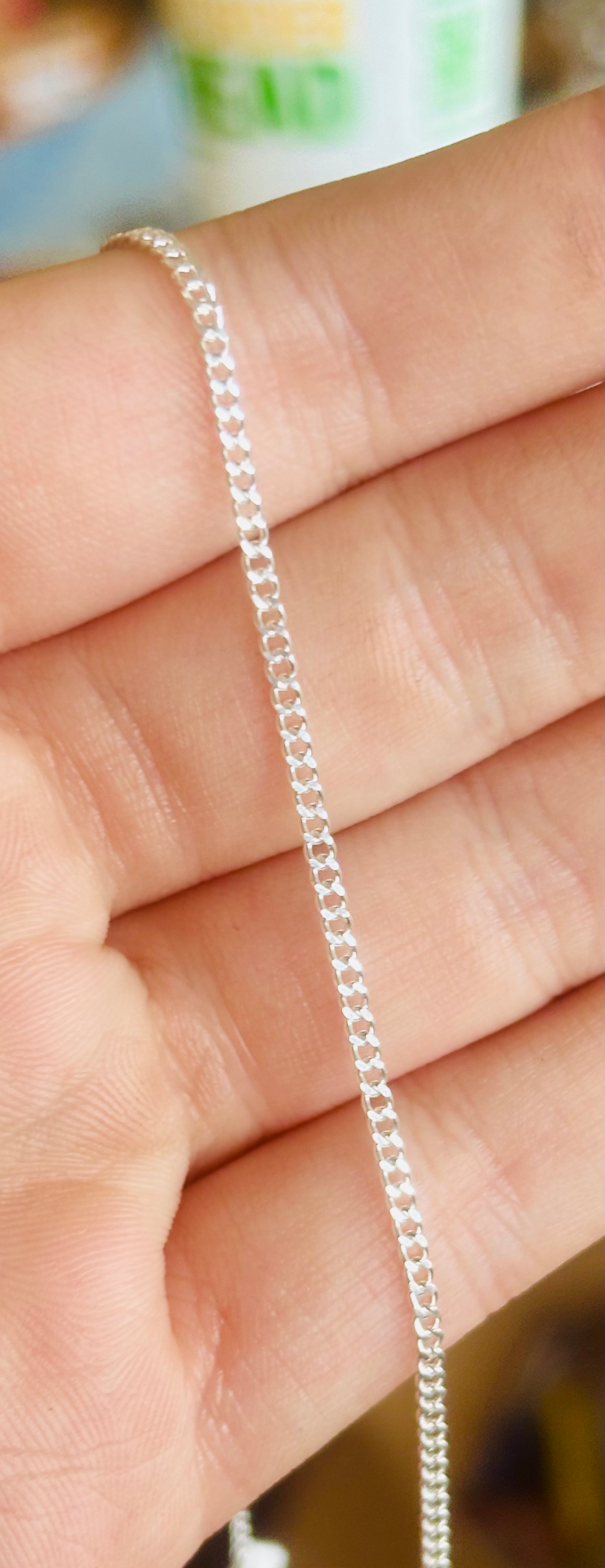 925 Solid Silver Chain for Pendants 16”