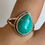 Thumbnail: 925 Solid Silver Blue Turquoise Ring Size 7