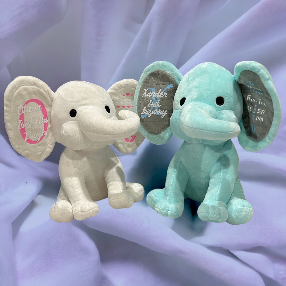 Thumbnail: Personalized Baby Elephant Announcement 