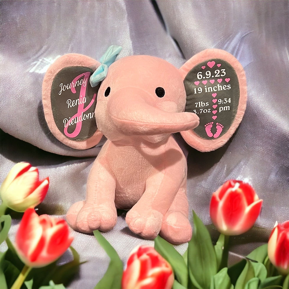 Personalized Baby Elephant Announcement