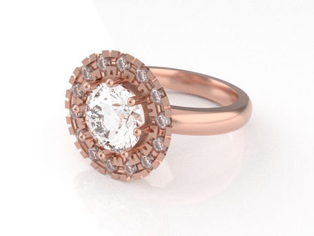 This is a round halo setting