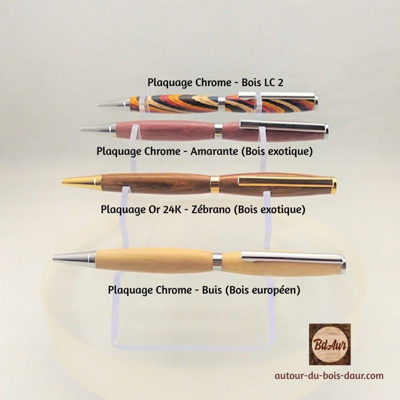 Miniature : Euphonie en Amarante Stylo bille plaquage Chrome _ Bois exotique TF