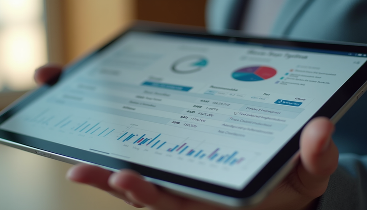 Close-up view of a personalized health report on a tablet screen