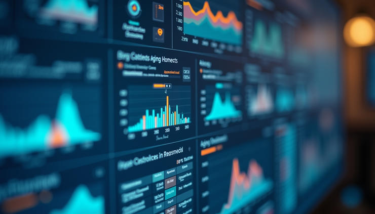 Close-up view of a digital health dashboard showing aging biomarkers and personalized health recommendations