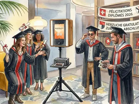 Photobooth pour remise de diplômes en Suisse