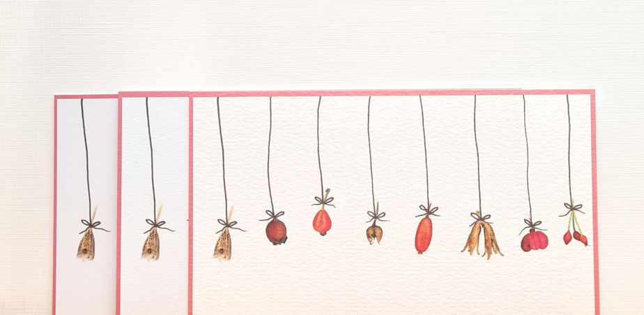 Grußkarte Frohe Weihnachten - Naturmaterialien