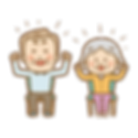 高齢者の笑顔のイラスト