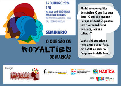 Seminário O QUE SÃO OS ROYALTIES DE MARICÁ?