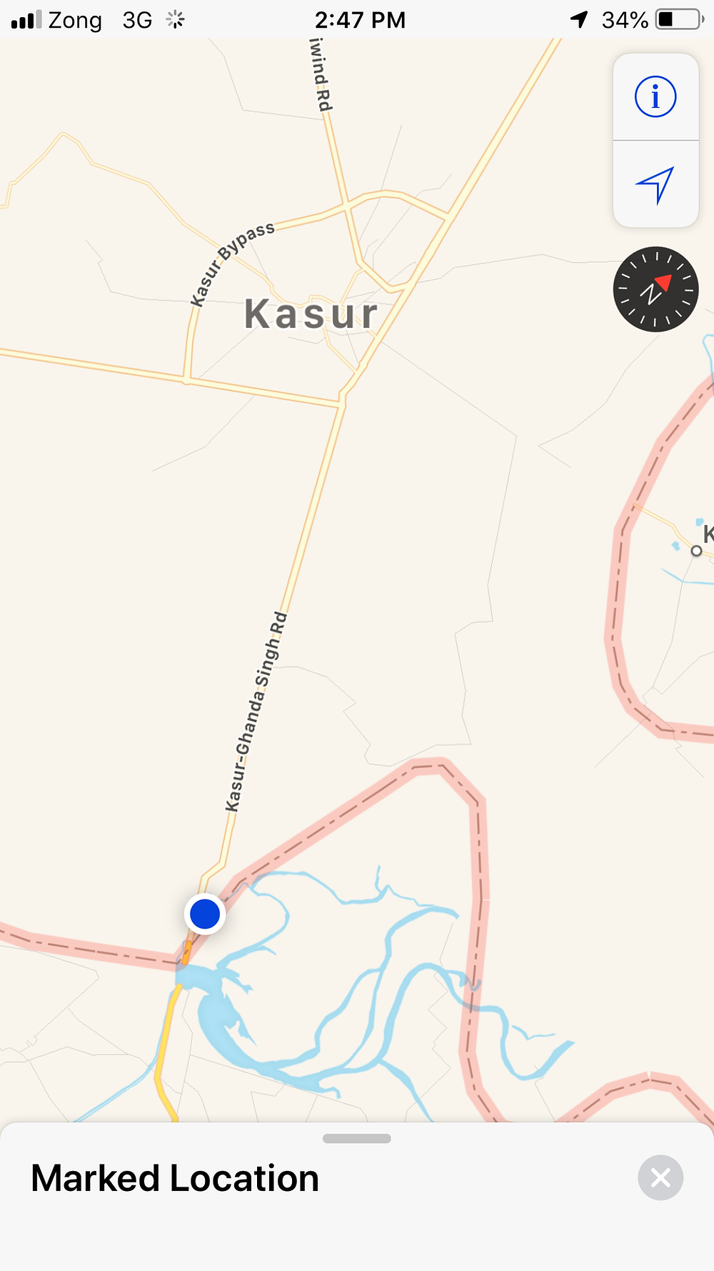 Location on the map.