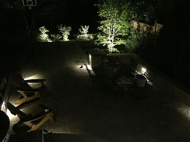 Landscape Lighting in back yard.