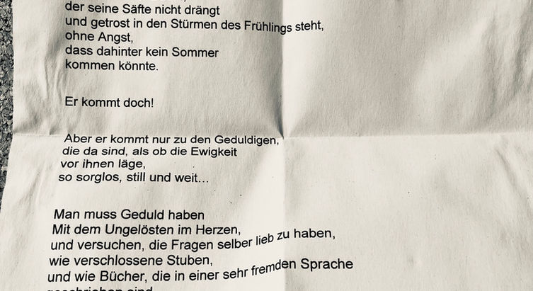 Ein Briefausschnitt