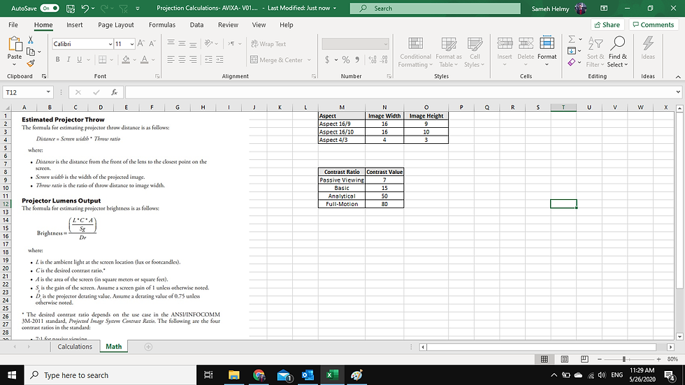 Thumbnail: Projector Brightness Calculations- AVIXA 3M-2011