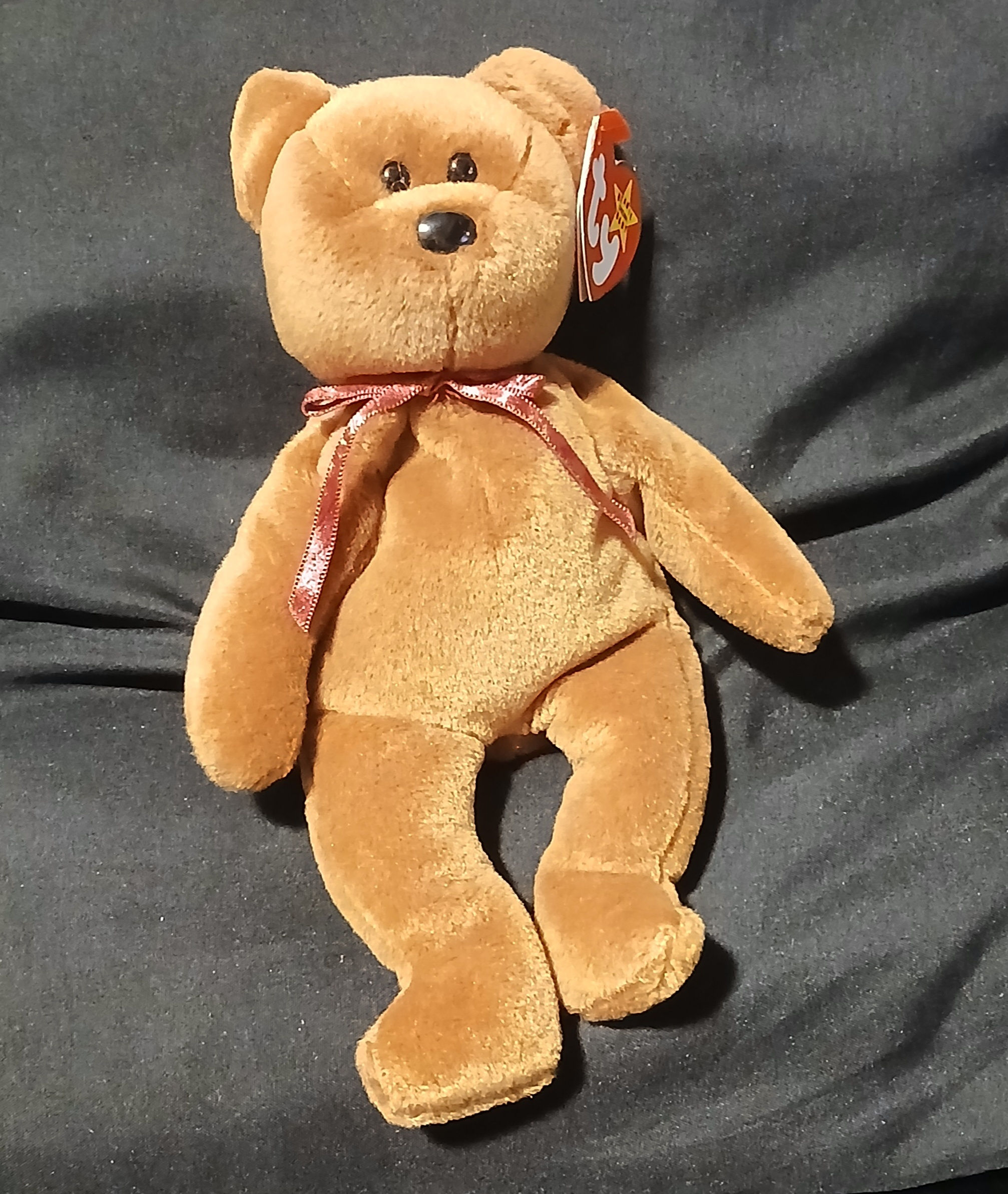 Curly Teddy Beanie Baby