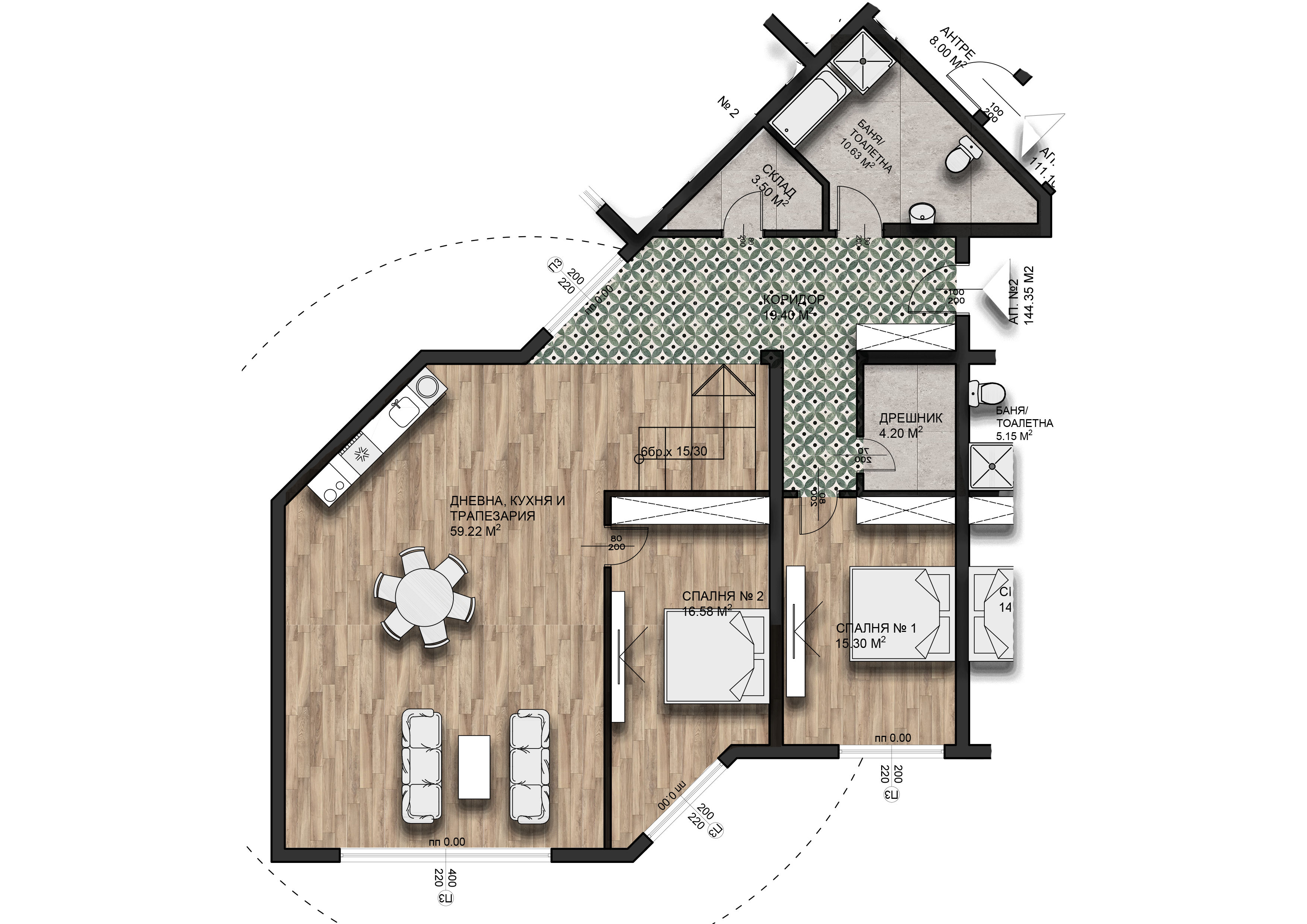 Просторен Тристаен Апартамент в Новострояща се Сграда