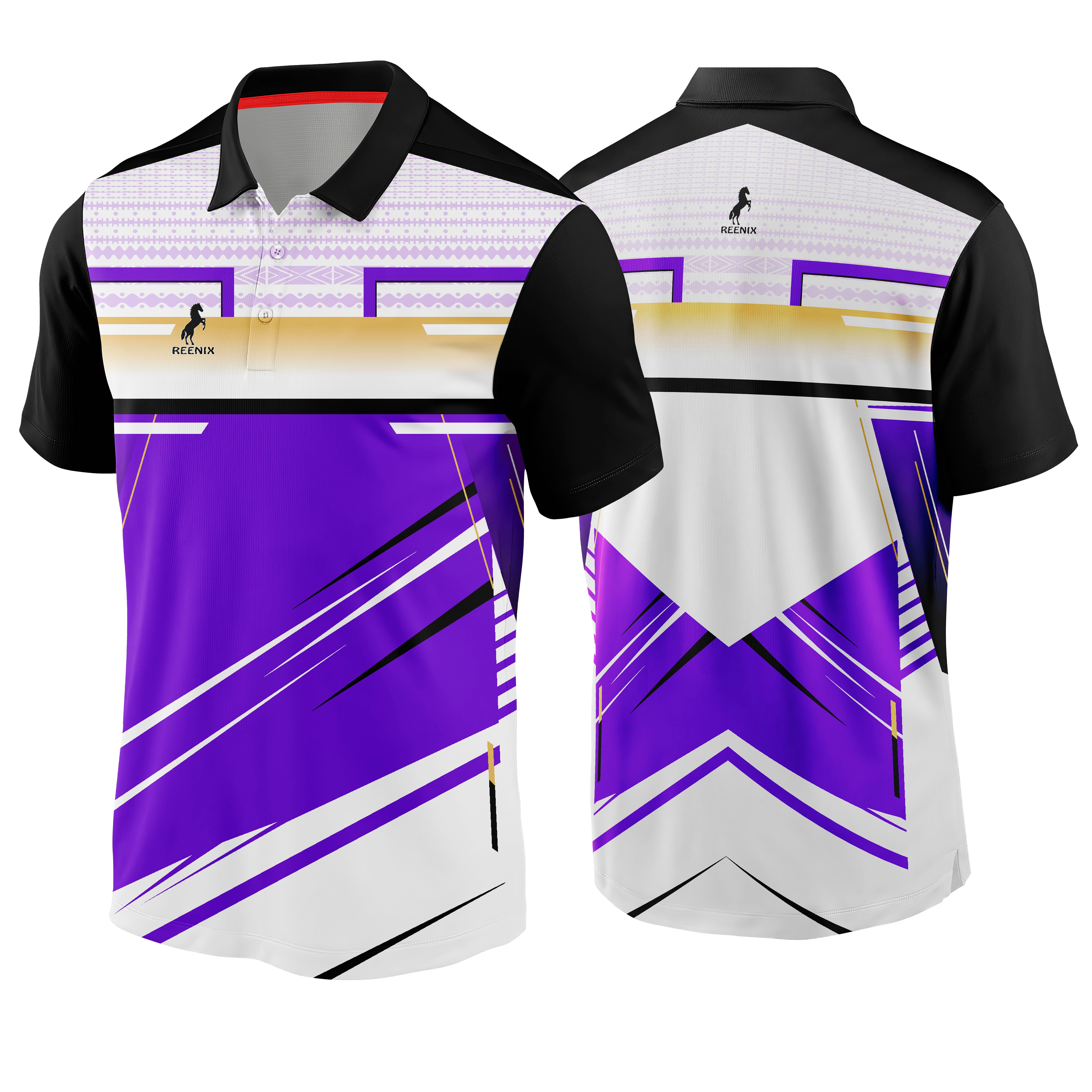 T-Shirt Sublimation Purple- Black OND 376