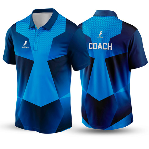 COACH TSHIRT NAVY BLUE, TBLUE Dryfit - Graphic printed CUZ-COH2