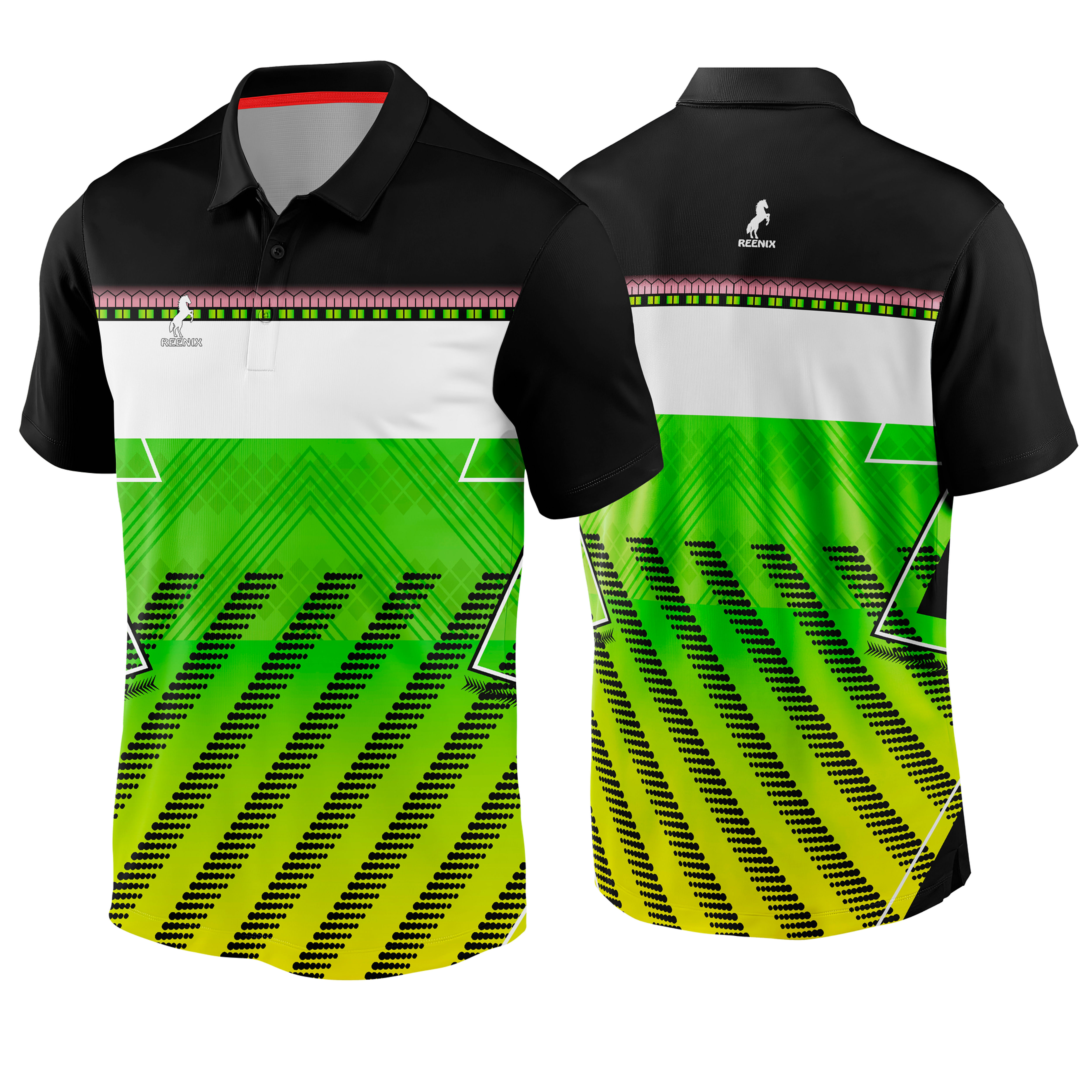 T-Shirt Green -Black Graphic Printed