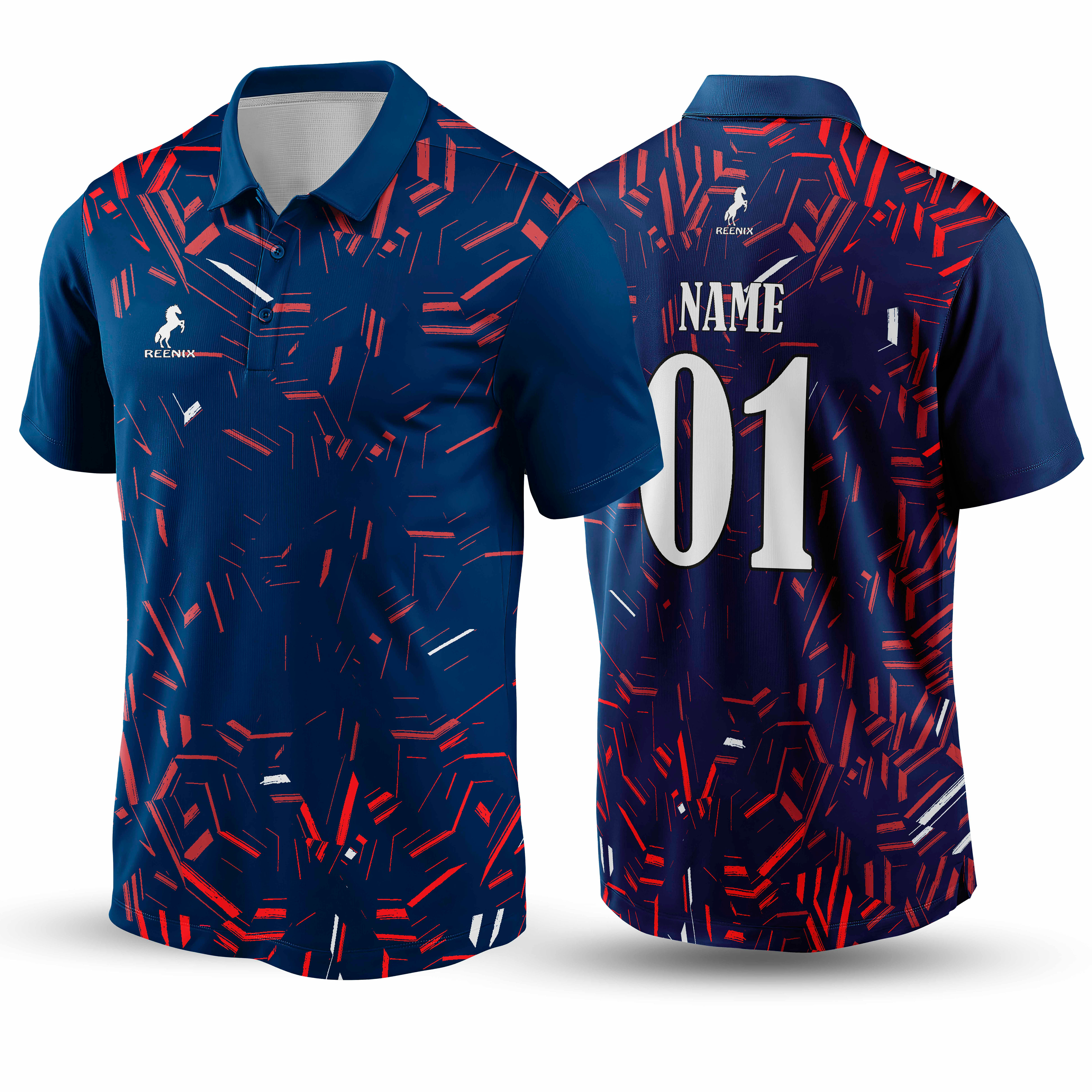 T-Shirt NAVY-REDDISH Dryfit - Graphic printed CUZ-T19