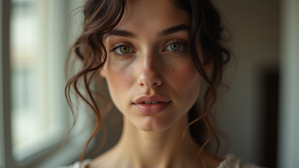 Eye-level view of a model's portfolio showcasing diverse looks