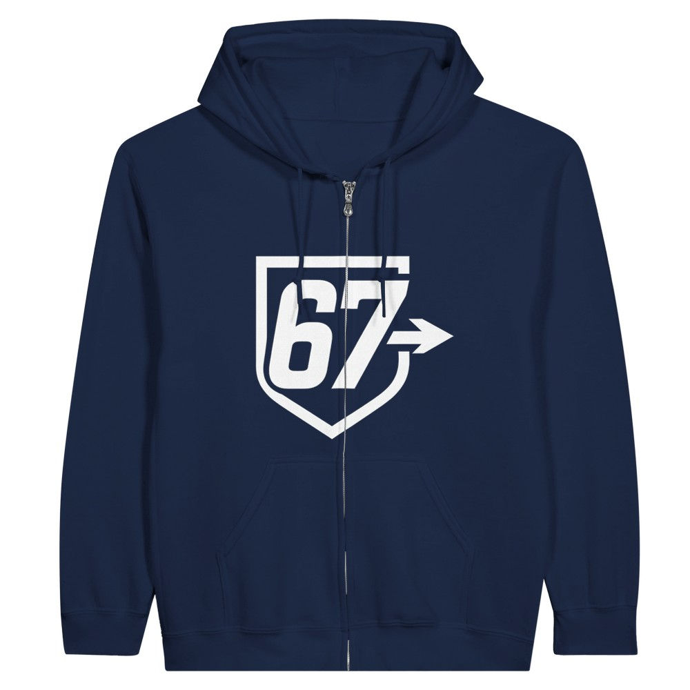 Cozy 67 Zip Hoodie - Organic Cotton & Recycled Polyester Blend