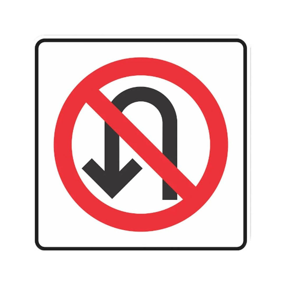 SR25 Señal Restrictiva Prohibido El Retorno 61x61 Reflejante Grado Ingeniería