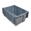 Miniatura: Caja de Plastico con Tapa Bisagras Mediana Gris