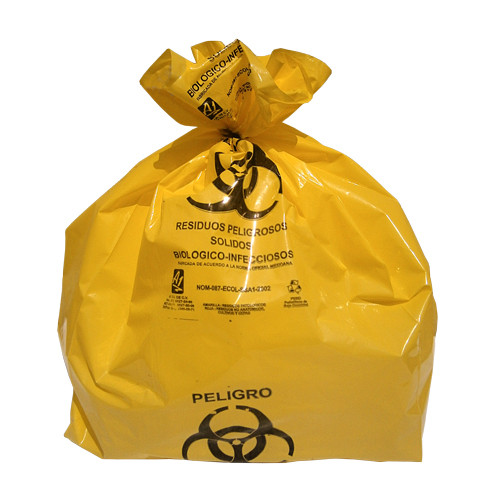 Bolsa RPBI Amarilla 46X50 | Contenedores Mexico