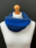 handwoven electric blue merino snood UK