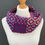 Thumbnail: dark pink and blue merino lambswool snood