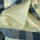Thumbnail: checked blue, navy and white cotton snood scarf with a cream lining