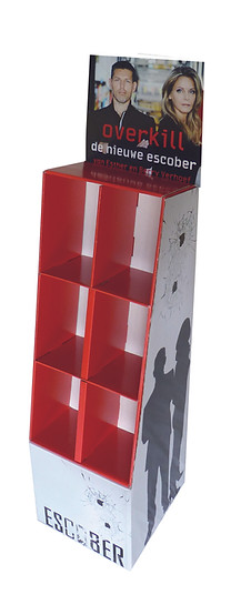golfkarton display voor boeken