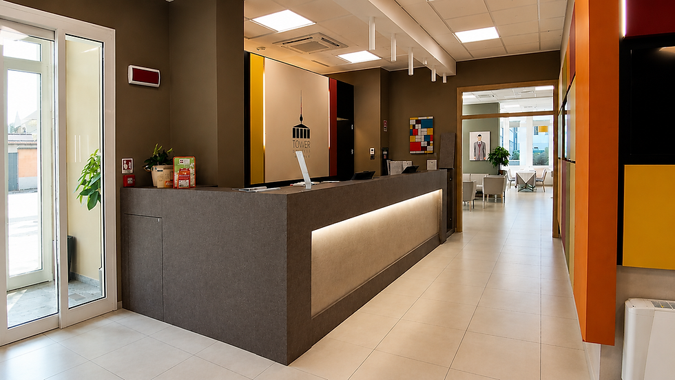 Reception del Tower Hotel Busto Arsizio