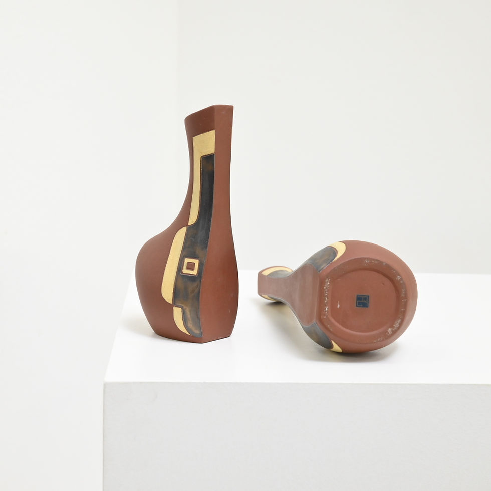 Thumbnail: Double Vase / Bookend Set, c. 1980s