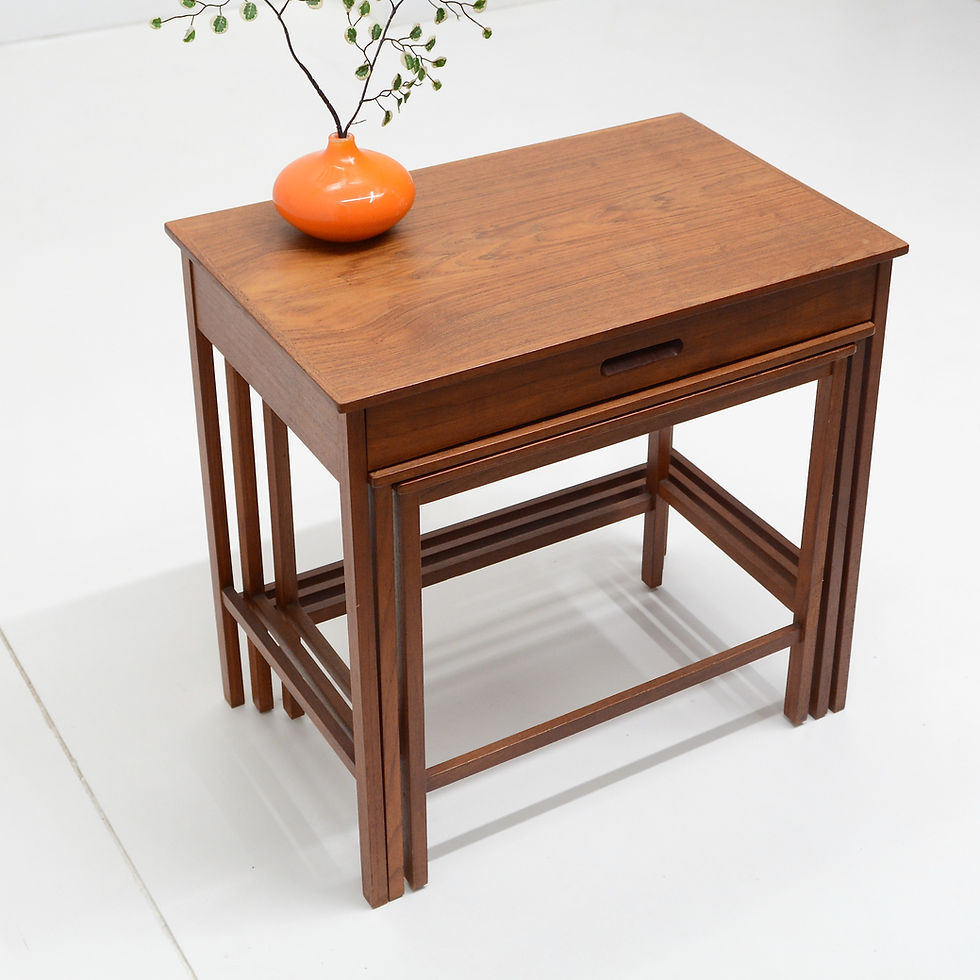 Thumbnail: Fine Teak Nesting Tables - Denmark, c. 1960s