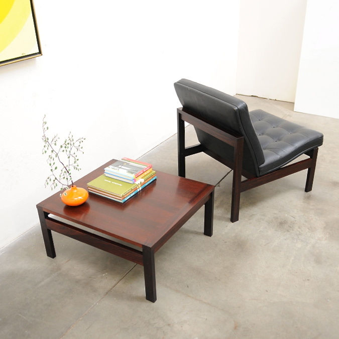 Thumbnail: Rosewood & Leather Moduline Set - Ole Gjerløv-Knudsen & Torben Lind