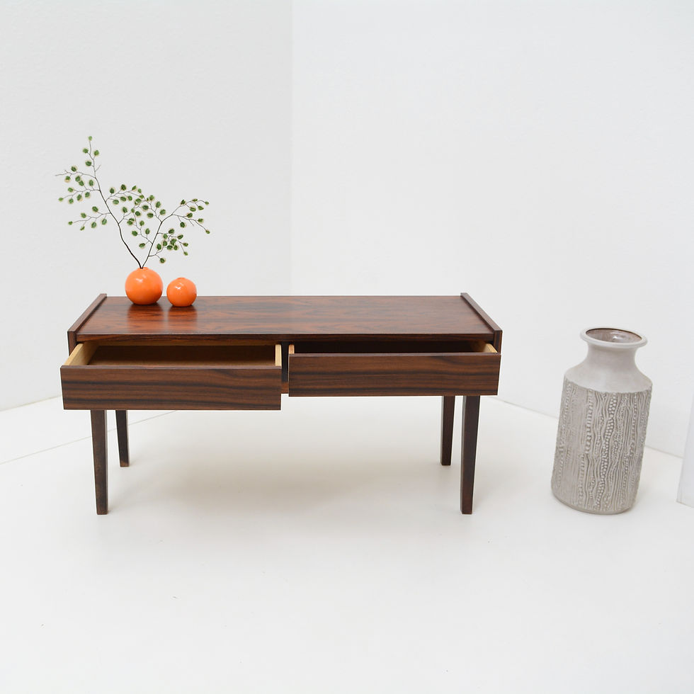 Thumbnail: Rosewood Double Drawer Bench Table -   Denmark  c. 1960s