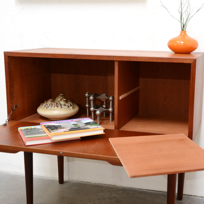 Thumbnail: Danish Modern Teak Drop Door Cabinet
