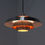 Thumbnail: ON HOLD - Aluminum and Orange Pendant Lamp - Super Light, Denmark, c. late 1960s