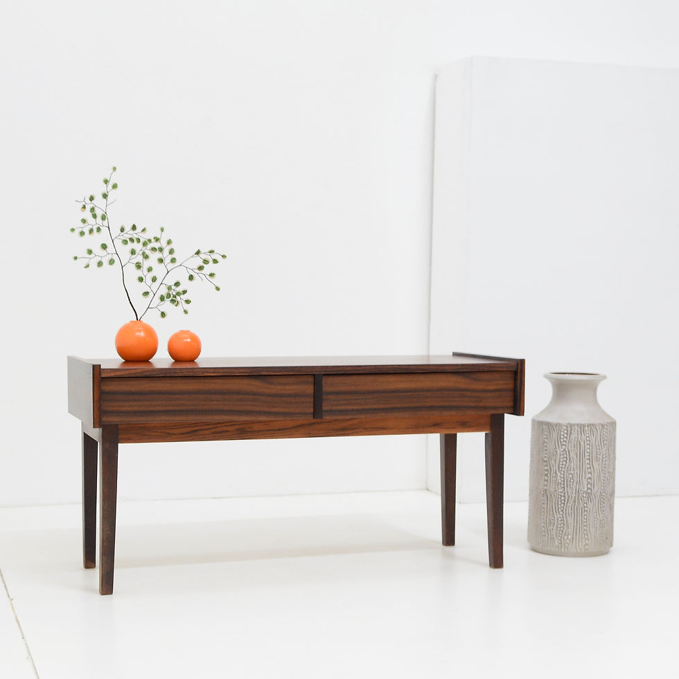 Thumbnail: Rosewood Double Drawer Bench Table -   Denmark  c. 1960s