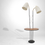 Thumbnail: Teak, Iron, & Brass Lamp Table - Sweden, c. 1950s