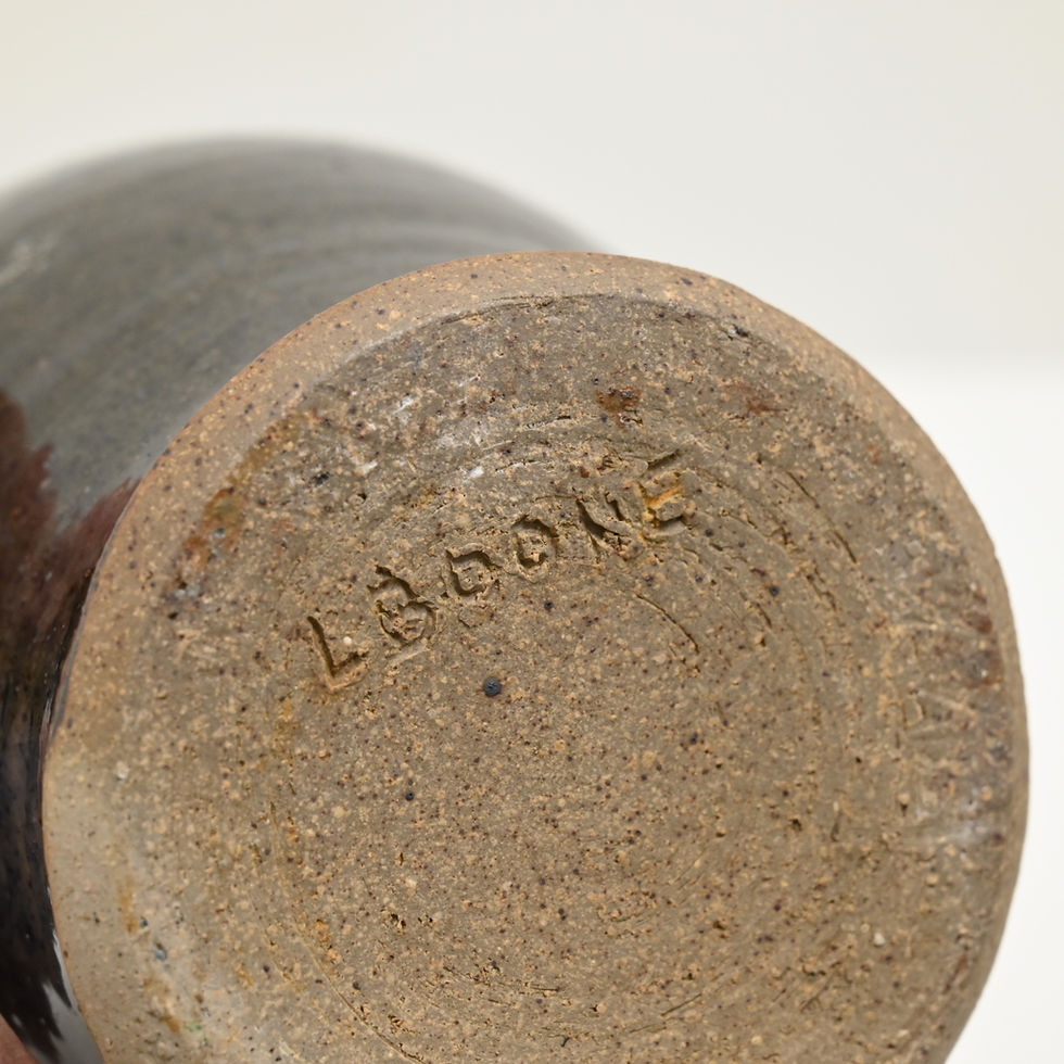 Thumbnail: Large Glazed Stoneware Vase - L. Boone, c. 1970s/80s