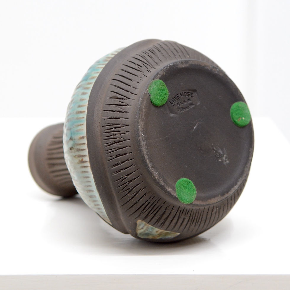 Thumbnail: Danish Modern Incised Vase - Johannes & Marie Hansen for Løvemose, c. 1960s