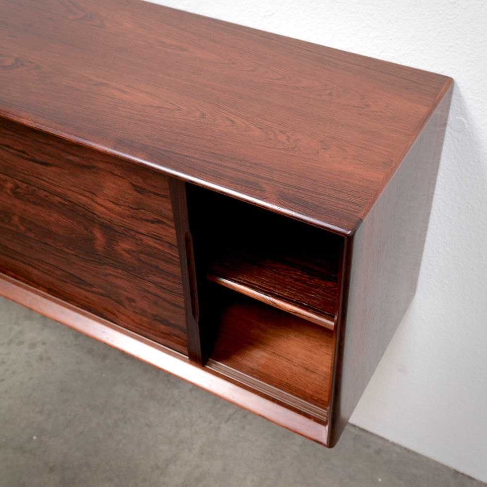 Thumbnail: Danish Modern Brazilian Rosewood Floating Credenza Sideboard by Skovby, c. 1960s