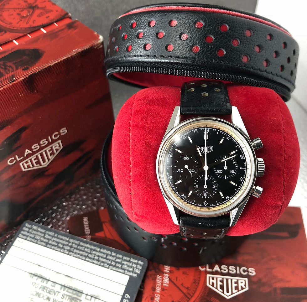Thumbnail: Heuer Carrera 1964 re-edition ref: CS3111 (full set)