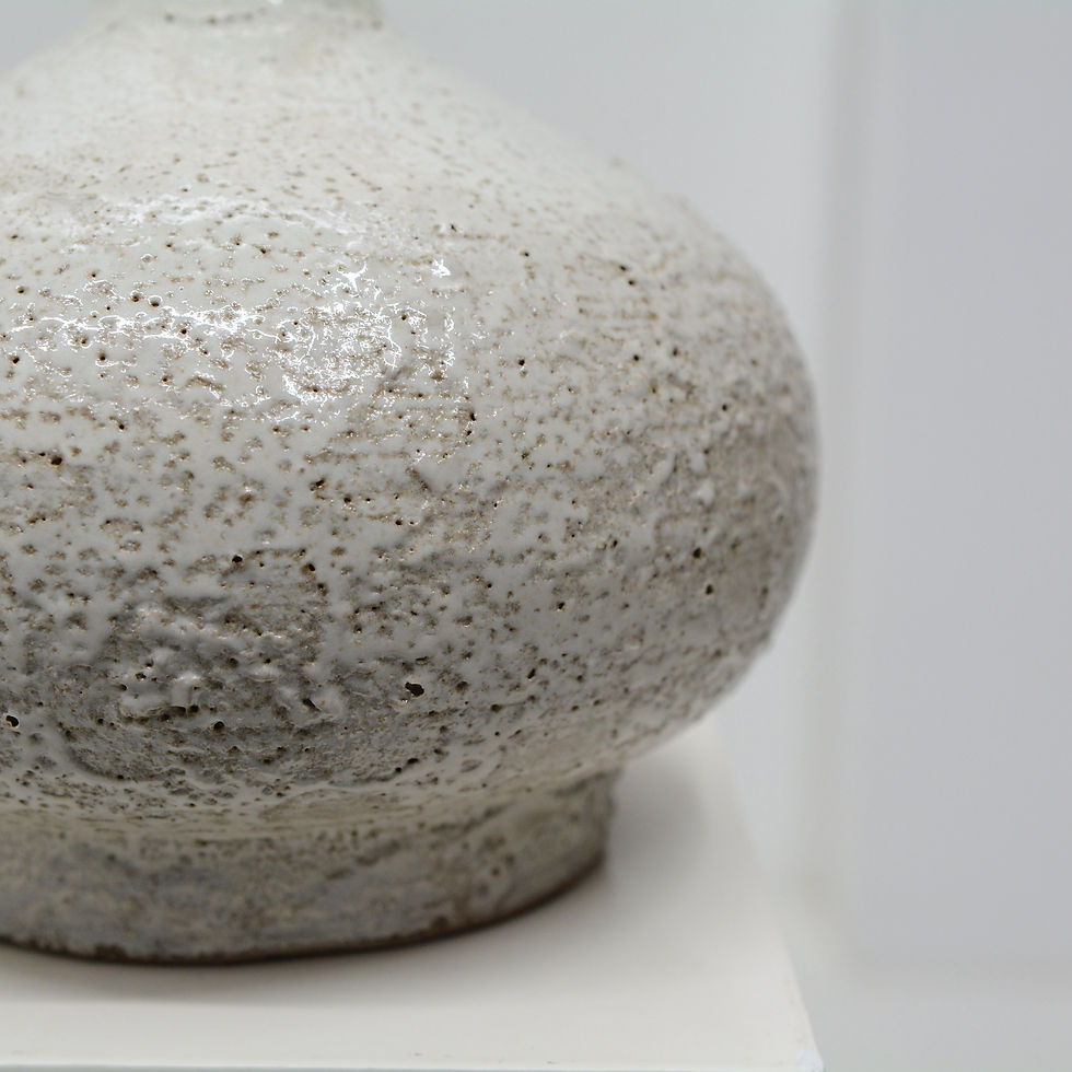 Thumbnail: Heavy Stoneware Molten Glaze Vase - American Studio Craft, c. 1977
