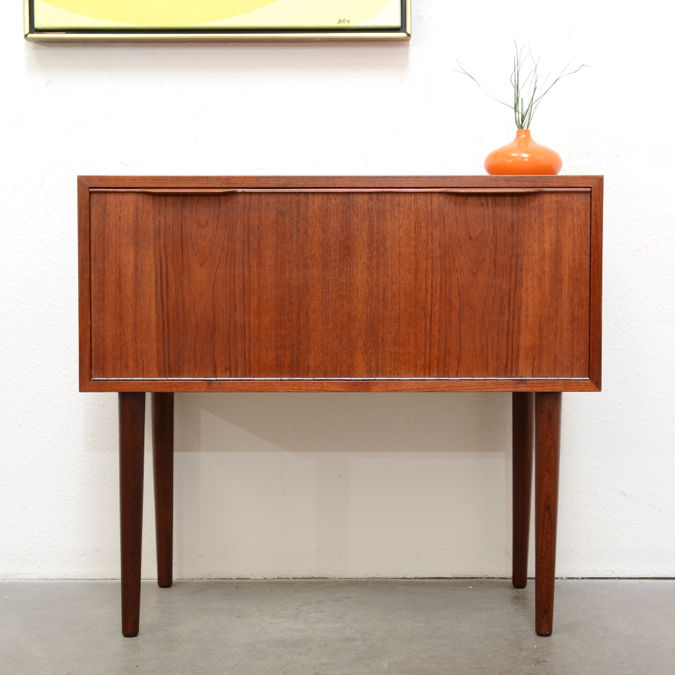 Thumbnail: Danish Modern Teak Drop Door Cabinet