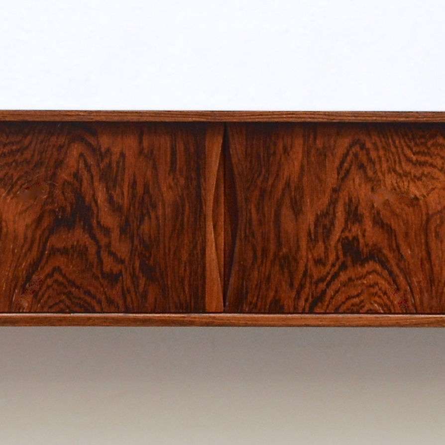 Thumbnail: Danish Modern Floating Rosewood Mini Console Shelf Cabinet