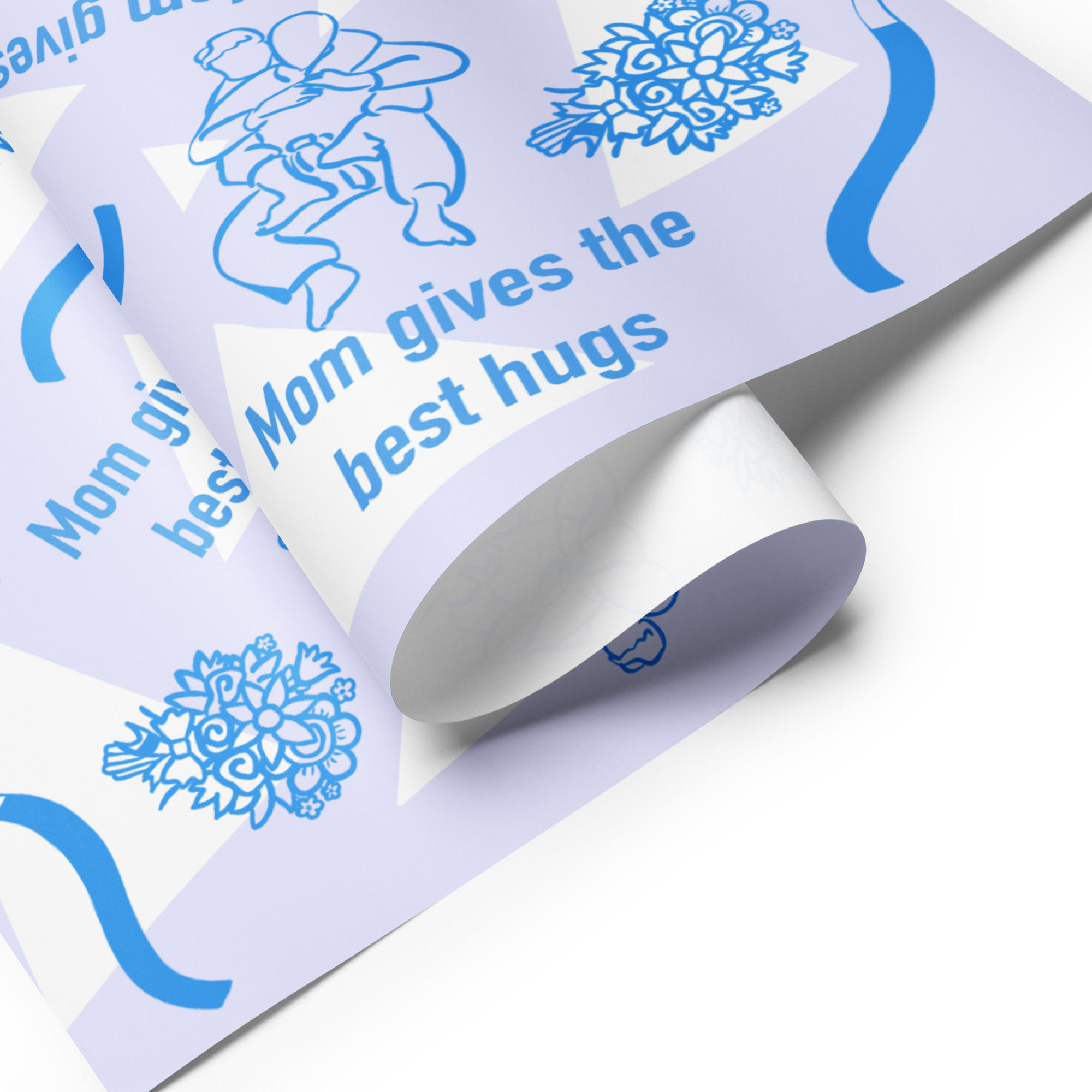 BJJ Mothers Day Wrapping paper sheets (MOM - Blue)